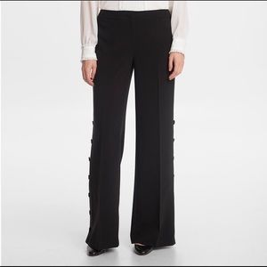 Karl Lagerfield Wide Leg Pants with Button Detail